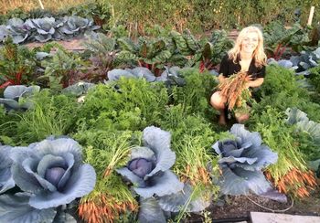 Tennille workin the patch..
Dilly Carrots-to- be!