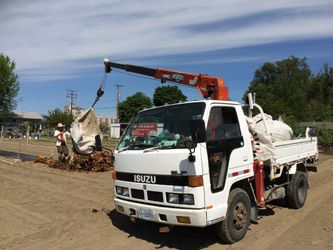 Spreading BIG bags of leafs!