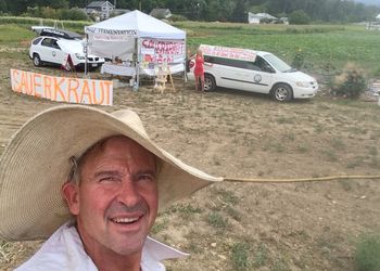 we left the booth setup overnite but missed the church crowd