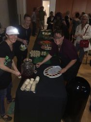 Here are some of the worker bees from The Light Cellar handing out delicious
tasters to festival attendees.